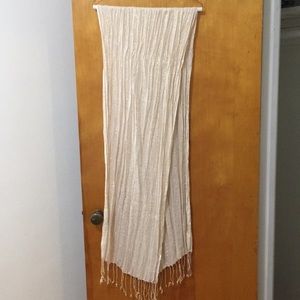 Cream/Gold Sparkly Scarf